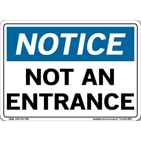 Vestil Vinyl Label Sign, 7-1/2" Height, 10-1/2" Width, Vinyl Label, Rectangle, English SI-N-04-A-LB-011
